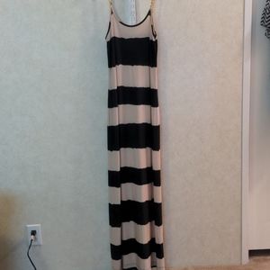 Black/ Tan Maxi Dress